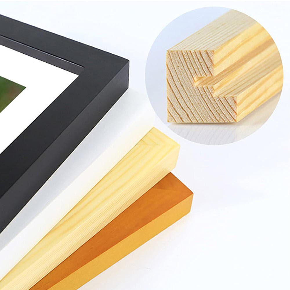 Fotorahmen Personalisiertes Geschenk Massivholz 1 Packung Gelb Wand 28 × 35,4 cm