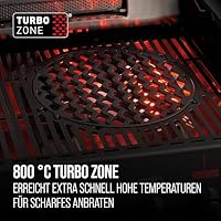 Enders® Gasgrill MONROE PRO 3 SIKR TURBO SHADOW, 3-Edelstahlbrenner, Seitenkocher, Infrarot-Backburner, Sichtfenster, HEAT RANGE™, SWITCH GRID™, 800 °C TURBO ZONE™, SIMPLE CLEAN™ ink. SEARGRATE, #8364 – Ansicht 2