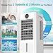 Windowless Portable Air Conditioner, 12H Timer & 2-Gal Tank, 3-IN-1 Portable AC Unit with Remote, 75°Oscillation, 3 Modes & 3 Speeds, Ultra-Quiet 23
