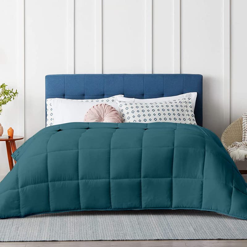 Image of Razzai Restful Sleep Microfiber Summer Season Ac Comforter 220 GSM (90 inch x 90 inch Inches /228cm x 228cm) - Queen Size Comforter|Teal|