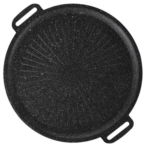 BESPORTBLE Sartén para Parrilla de 30 Cm Antiadherente de Piedra Volcánica, Sartén de Hierro para Barbacoa Doméstica y Exterior, Accesorios para Barbacoa Multifuncionales