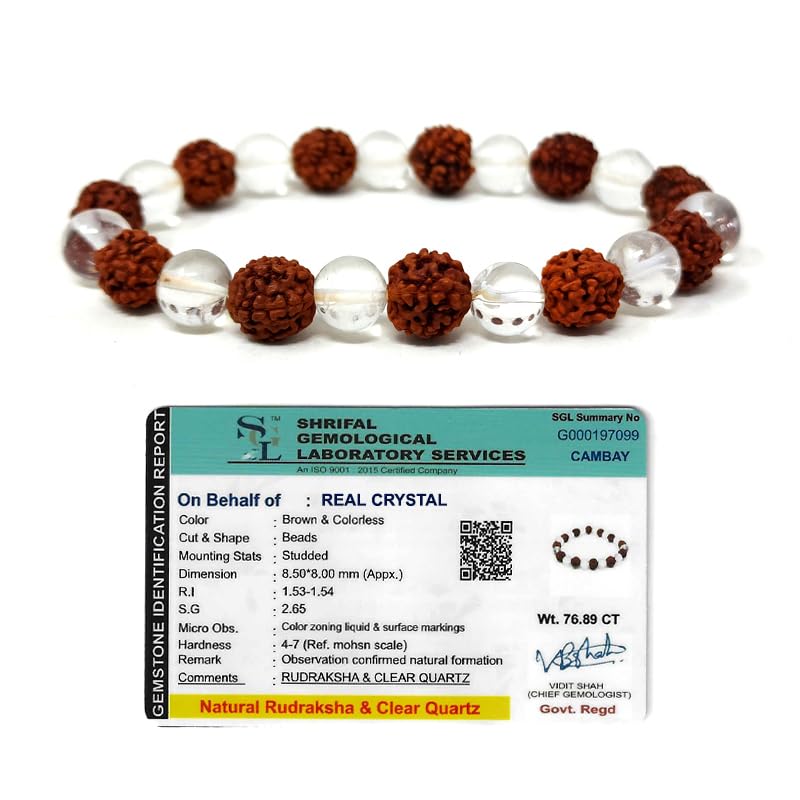 Real Crystal Natural Healing Crystal Bracelets For Women 8MM Gemstone Calm Anxiety Bracelet Positivity Gifts Rudraksha Bracelet For Men Original Certified (B0CRTPXD8Q) Amazon Price History, Amazon Price Tracker