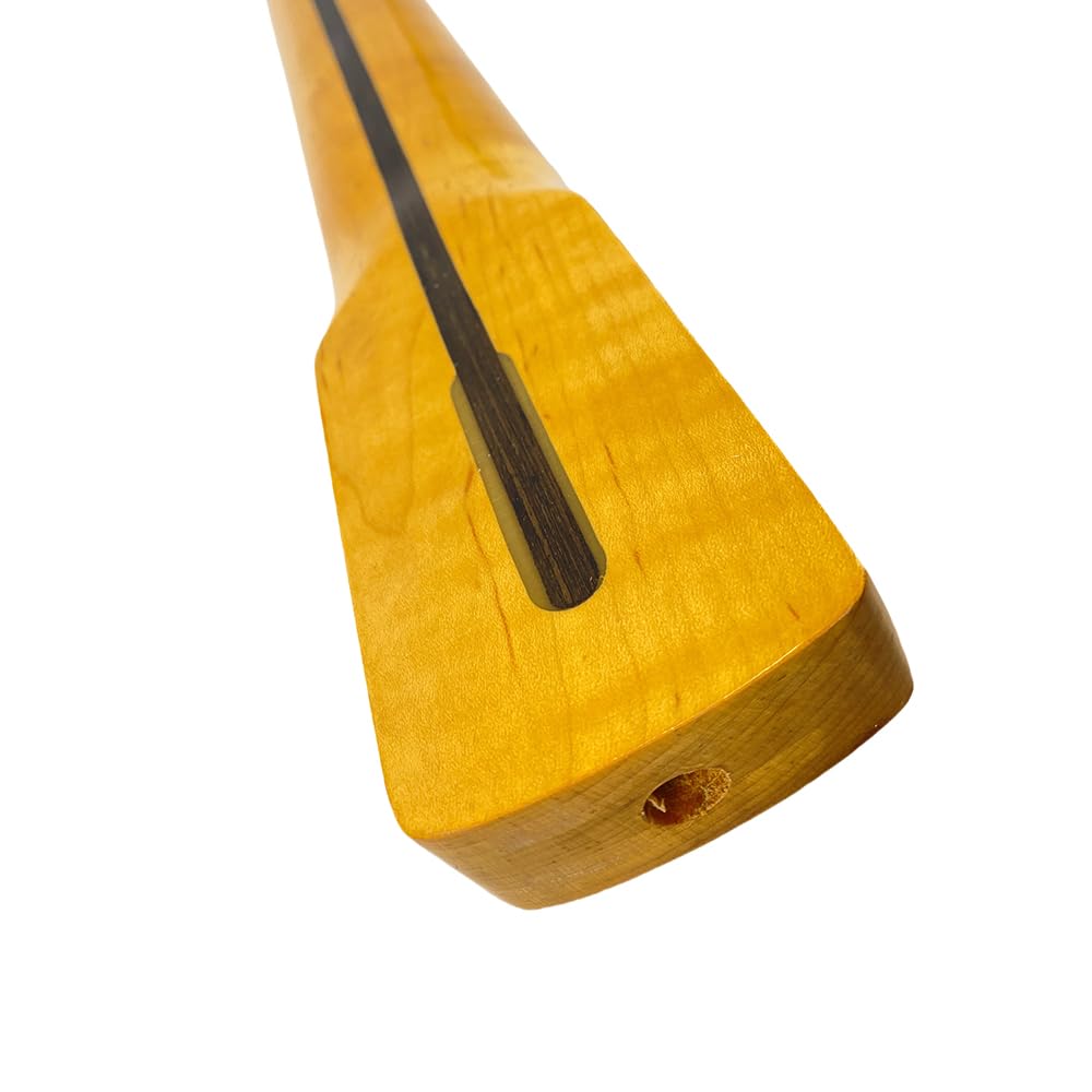 Gryf gitary elektrycznej Tiger Striped 21 Fret 25,5 cala Flame Maple Żółta farba do budowy gitary