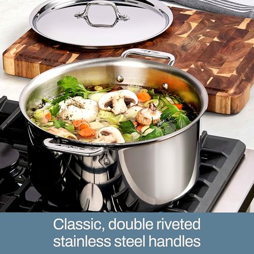 image for All-Clad D3 Stainless Steel Cookware Set - 10-Piece Pots and Pans Set,