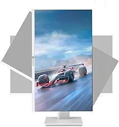 Monitor 23,8" Polegadas Pivot Rotativo Vertical Horizontal L00ED Full HD Goldentec 120Hz HDMI/VGA Giratório 90º Branco