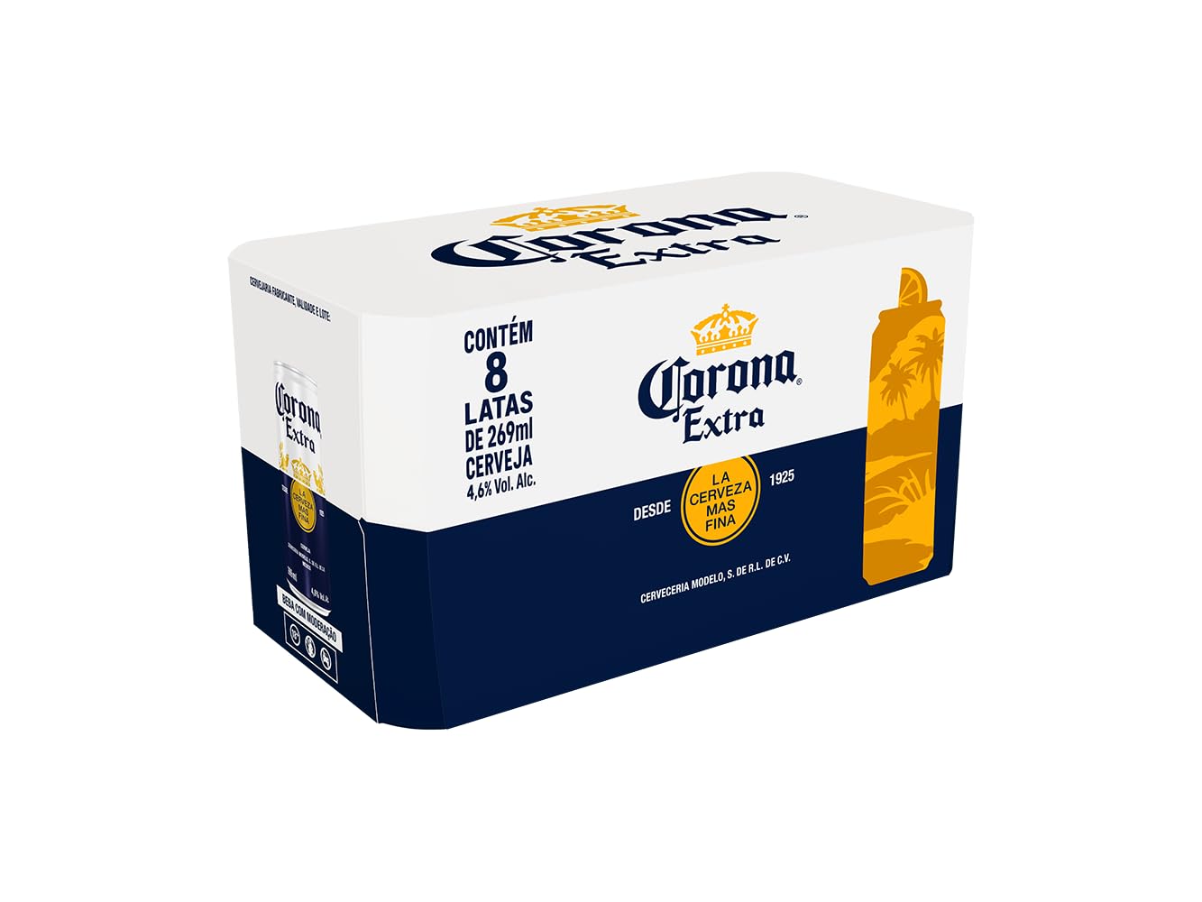 Cerveja Corona Extra Lata 269ml - Pack com 8 unidades | Amazon.com.br