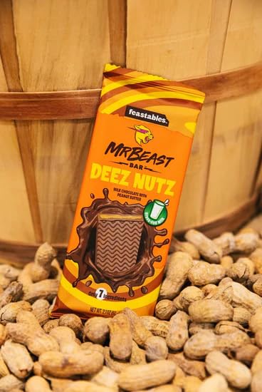 Image of Feastables Mr. Beast Bar Chocolate Bar, 60Gram(Deez Nuts)