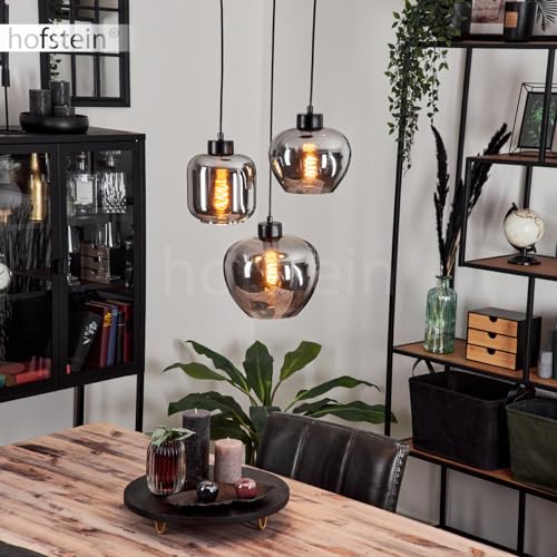Suspension Talok en verre fumé pour illuminer votre table de salle à manger