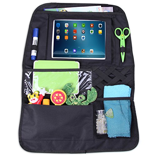 CARTMAN Car Organizer for Kids, Baby's & Toddlers. Tablet iPad DVD Holder, Kick Mat Seat Back Protector, 22.6