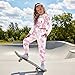 YECARYPOD Axolotl Cherry Blossom Girls 2 Piece Outfits Crop Top Hoodie and Sweatpants Athletic Sweatsuits Sets for Girls 12-13 Years Kids Tracksuit Jogging Outfits Set Fall Fashion Sweatshirt Set