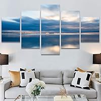 SIGNWIN 5 Panel Canvas Wall Art Calming Waters for Home Decorations Ready to Hang - 60