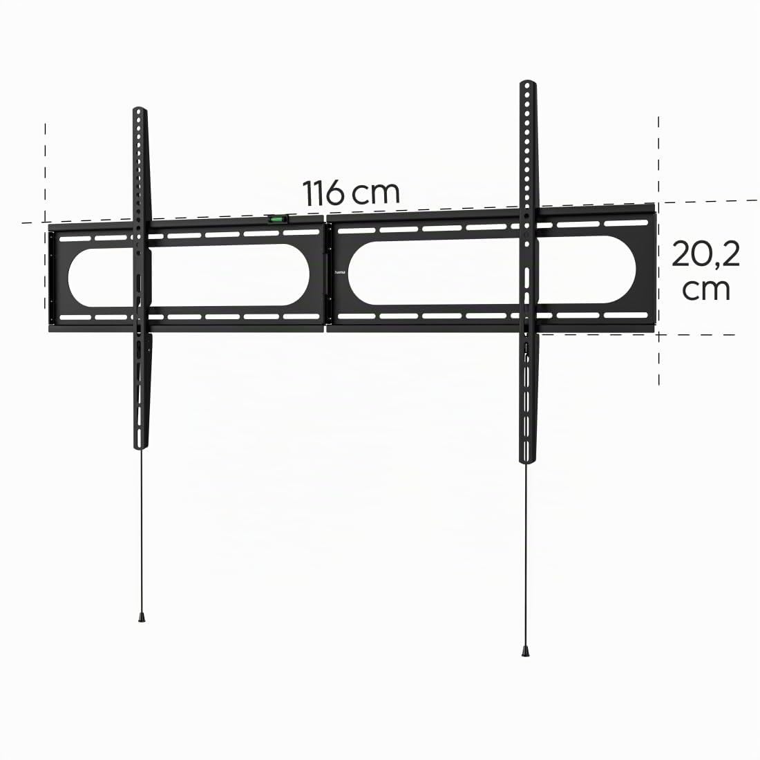 Supporto da parete per TV, rigido, 305 cm (120") fino a 100 kg, distanza dalla parete 2,8 cm