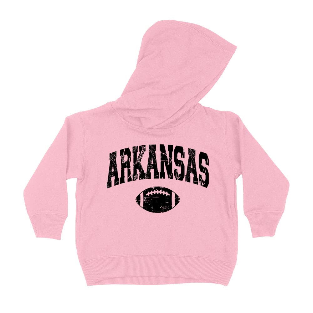 Football Arkansas Collegiate Kids Hoodie Sweatshirt Toddler 2T Light Pink