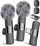 Mini Mic Pro (Latest Model) - Professional Wireless Microphone for iPhone, iPad, Android, Lavalier Microphone for Video Recording - iPhone Mic Crystal Clear Recording with USB-C for Content Creators