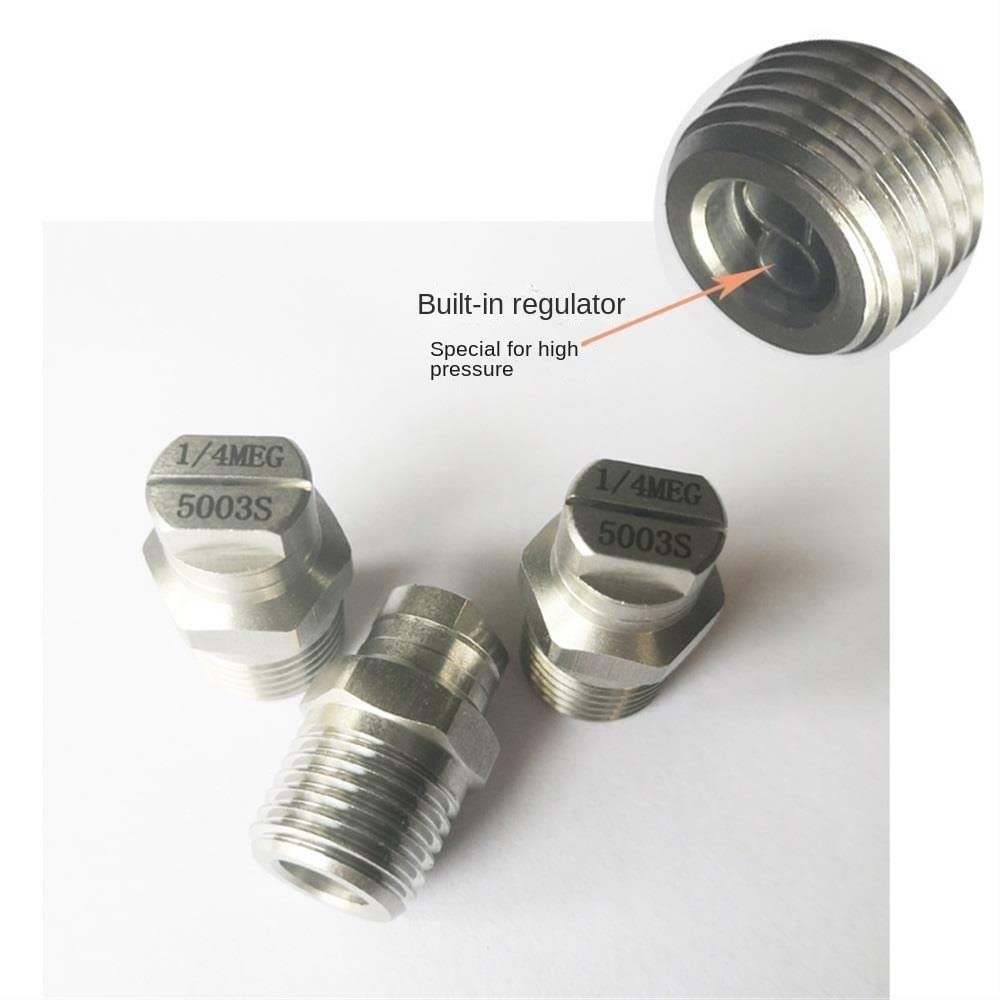 Boquilla de aspersor de Acero Inoxidable de fácil instalación, Boquilla de Abanico EG de Alta presión con Boquilla de 8 Ranuras (tamaño: 5003)