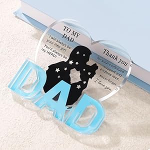 Fathers Day Dad Gifts, Gifts for Dad - Acrylic Heart Plaque Dad Gifts 3.9 × 3.7 × 0.4inch, Dad Birthday Gift, Christmas Gifts for Dad, Gifts for Dads Birthday, Dad Gifts from Daughter Fathers Day Dad Gifts Gifts for Dad Acrylic Heart Plaque Dad Gifts 39–37–04inch Dad Birthday Gift Christmas Gifts for Dad Gifts for Dads Birthday Dad Gifts from Daughter