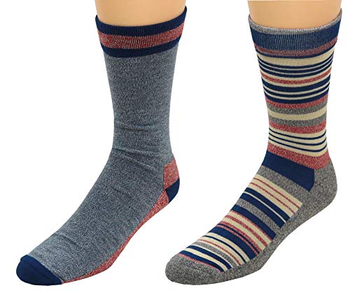 Rayon Bamboo Mens Socks, Size 9-11, 4-Pairs, Denim Design