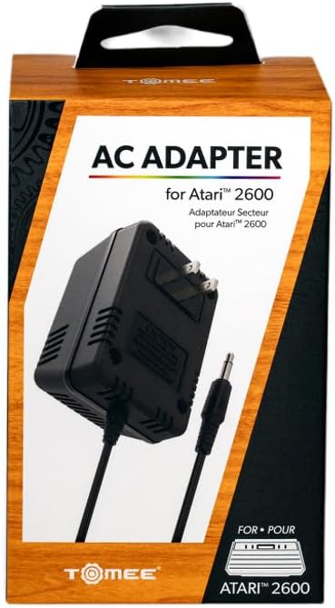 Tomee Replacement AC Adapter for Atari 2600 – Reliable 9V 500mA Power Supply Copper Shielded Cable