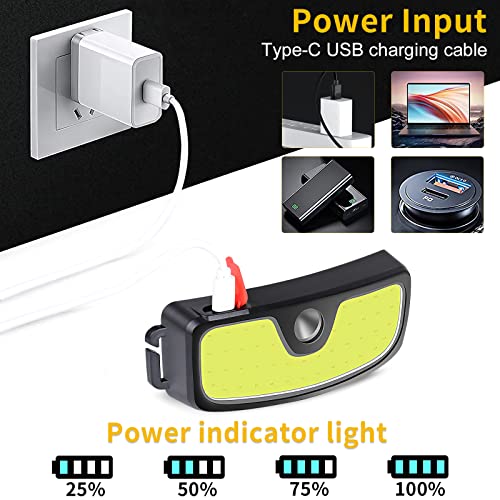 Zoyye Rechargeable Headlamp Flashlight, 5000 Lumen Wide Beam Led Headlamp, 5 Lighting Modes, Lightweight Waterproof Light Bar Headlamp, Suitable For Outdoor, Running, Fishing, Camping (2 Packs) #TOP5