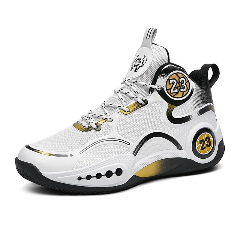 Zapatillas de Baloncesto caña Alta for Hombre, Antideslizantes, Resistentes al Desgaste, con absorción Impactos, Ligeras, for Entrenamiento Deportivo Zapatos para Caminar
