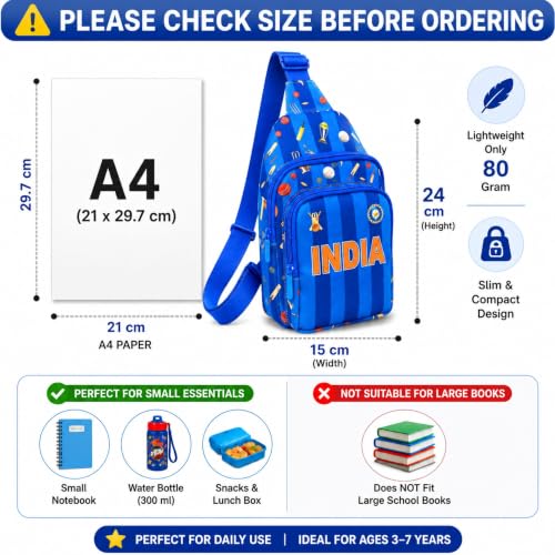 Image of Kizzi Print Colourful Cross body Bags for Boys and Girls Kids School, Picnic, Return Gifts