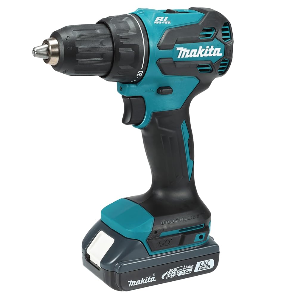 MAKITA DDF490WVE - Taladro atornillador 18V 65Nm. Incluye Taladro, 2 baterias de 2Ah, cargador y maletín
