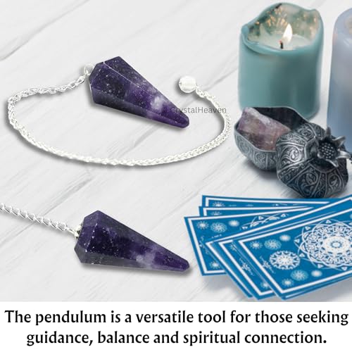 Image of Lepidolite Pendulum Dowsing Tool - Natural Crystal Pendulum for Spiritual Guidance - Premium Dowser Pendulum for Accurate Divination and Energy Healing - Perfect for Energy Healing and Chakra Balancing - Handcrafted with Precision and Elegance