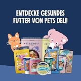 Pets Deli Silky Cream Katzen Nassfutter Quetschbeutel Huhn, schleckbar, geeignet für Katzen ohne Zähne, getreidefrei, ohne Zucker, 12x70g, Premium Qualität