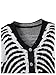 SHENHE Boy's Graphic Skeleton Print Button Down V Neck Long Sleeve Halloween Cardigan Black and White 9Y
