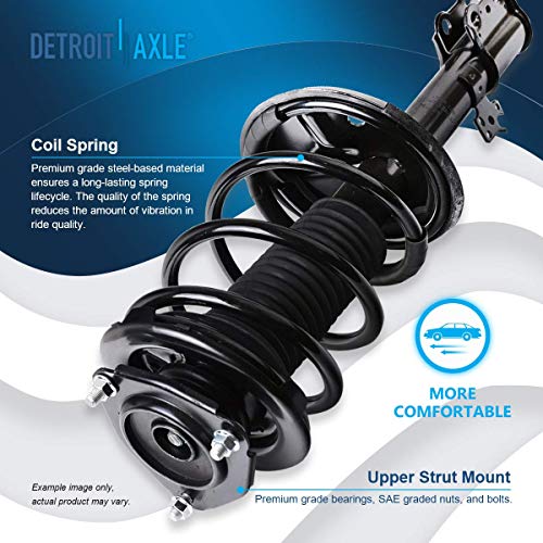 Image of Detroit Axle - AWD Struts Shock Absorbers for 2000-2005 Toyota RAV4 2001 2002 2003 2004 2 Front Struts and Coil Spring 2 Rear Shock Absorbers Replacement