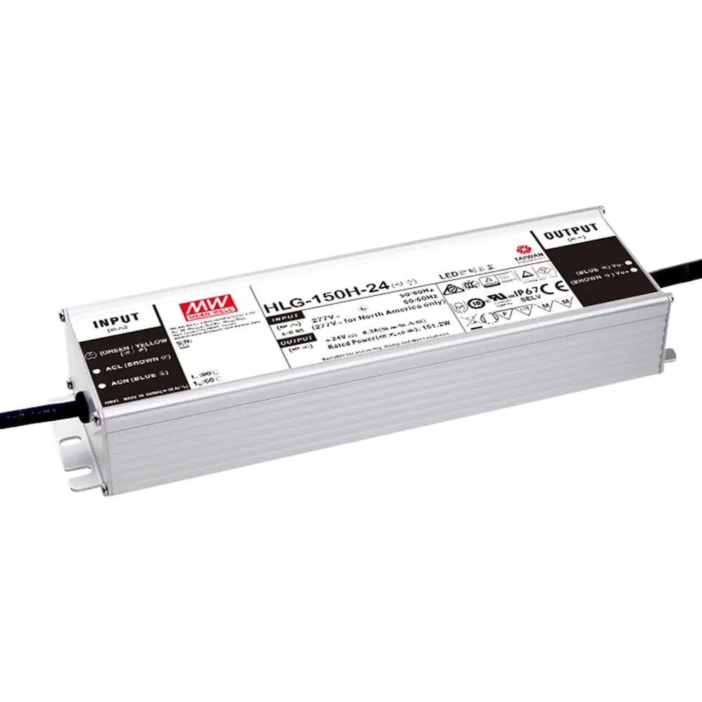WITTKOWARE HLG-150H-12B LED-Treiber IP67 | 12V 12,5A 150W Netzteil dimmbar (1-10V, PWM) | CV+CC LED-Trafo für Außenbereich