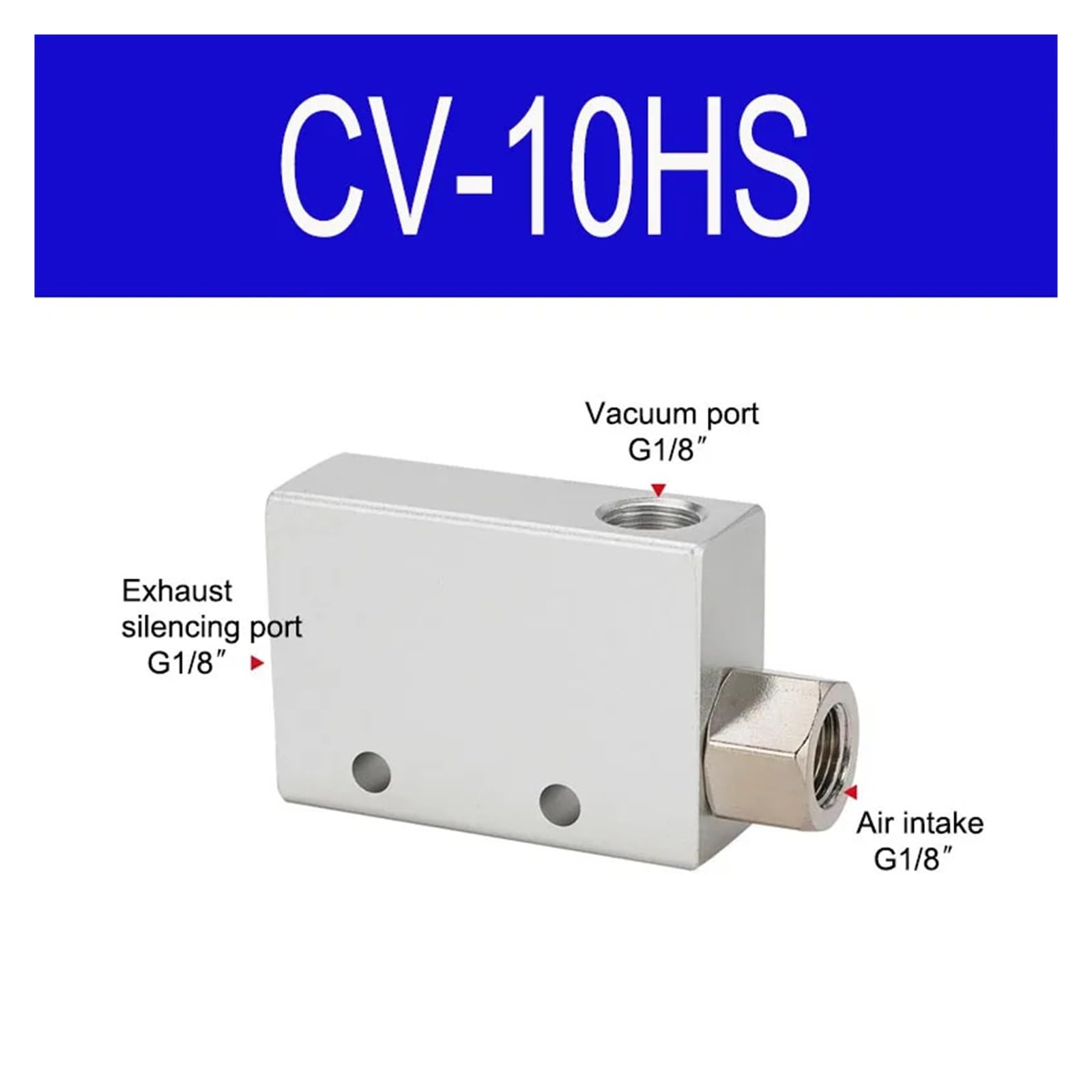Vakuumgenerator CV-10HS 15HS 20HS 25HS mit Saugnapf-Anschluss, negativer pneumatischer Druck, Luftsteuerung, Vakuumventil(CV-10HS)