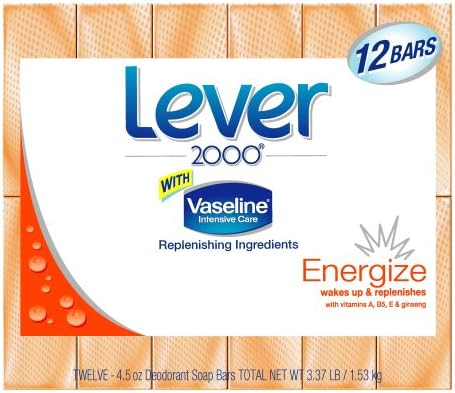 Lever 2000 Energize Bar Soap (Twelve 4.5 Ounce Bars)