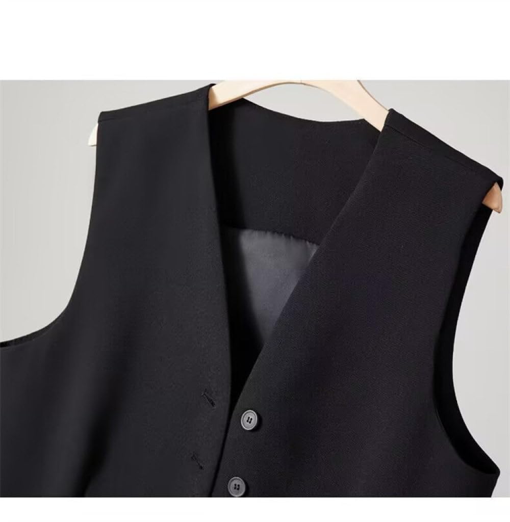 Gilet sans Manches pour Femme, Élégant, Slim, Boutonné, pour Le Travail, Le Bureau, Le Gilet De Fête, Le Col en V, Le Costume