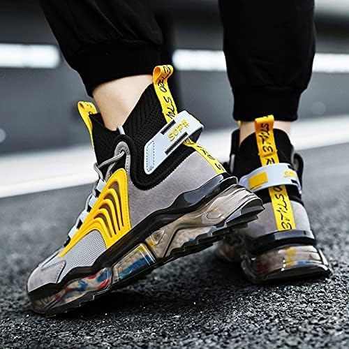 LZDZN Mens Basketball Shoes for Men Sneakers Men's High Top Running Trail Sports Athletic Male Walking Black Beige Grey Size Boys Women Man Boots - Image 7