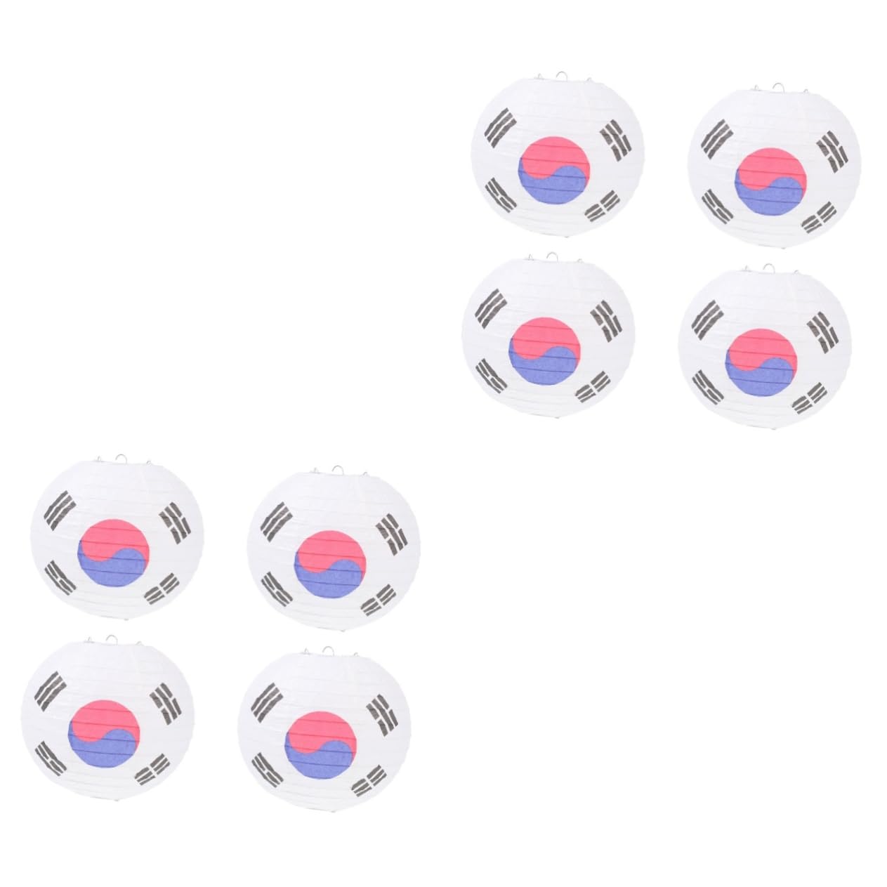 PRETYZOOM 8 Pcs Korean Flag Lantern Decorative Lanterns Home Hanging Lantern Korean Ramen Japanese Lanterns Chinese Lanterns Party Hanging South Korea Lantern Paper