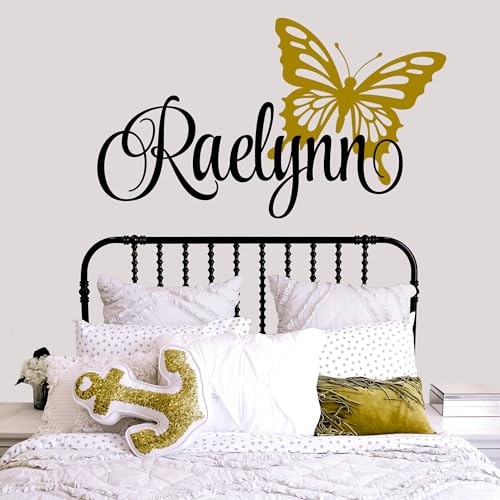 Vinilo decorativo personalizado para pared con mariposa miniatura 3