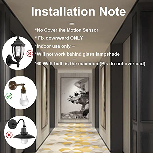 Lphumex LP2G3373 2Pcs Motion Activated Light Sockets, E26/E27 Screw In Add On/Off Motion Sensor Sockets thumb #1