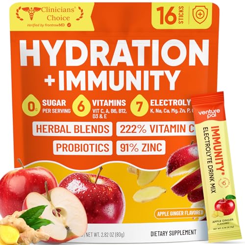Image of Venture Pal Sugar Free Hydration Packets+Immune-Liquid Daily IV Drink Mix