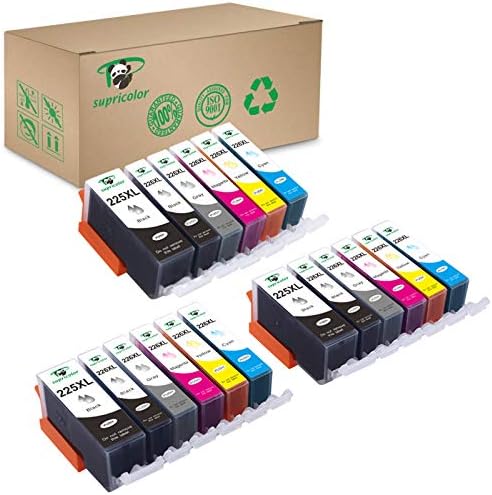 Supricolor 18 Pack PGI-225 CLI-226 Ink Cartridges High Yield Compatible with PIXMA iP4820 iP4920 iX6520 MG5120 MG5320 MG6120 MG6220 MG8120 MG8220 MX712MX882 MX892 Wireless(with Gray)