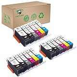 Supricolor 18 Pack PGI-225 CLI-226 Ink Cartridges High Yield Compatible with PIXMA iP4820 iP4920 iX6520 MG5120 MG5320 MG6120 MG6220 MG8120 MG8220 MX712MX882 MX892 Wireless(with Gray)