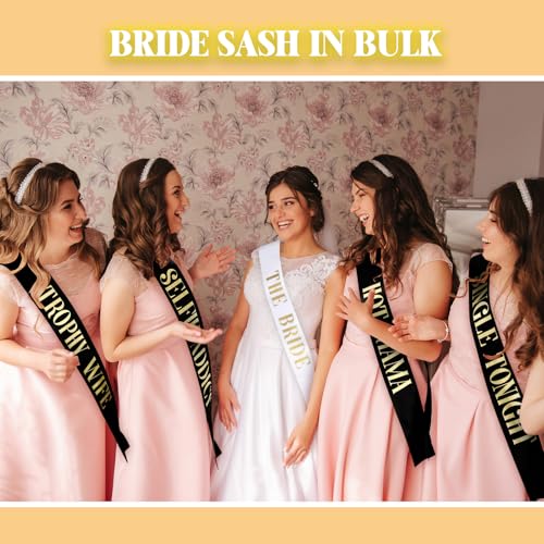 JellyArch 24 Pcs Bride Sash Bachelorette Party Bridesmaid Sashes Set Bridal Team Sash Bachelorette Party Sashes Bridal Shower Decorations Bride Gifts for Bride Bridesmaids Maid of Honor Party Supply - Thumbnail 6