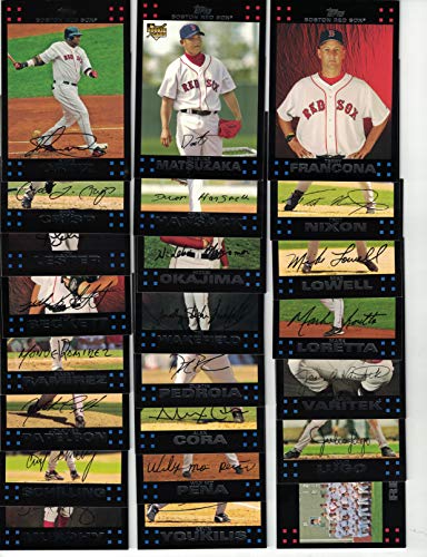 Boston Red Sox/Complete 2007 Topps Series 1 & 2 Baseball 23 Card Team Set! Includes 15 bonus Red Sox Cards! 2007 World Series Champs!
