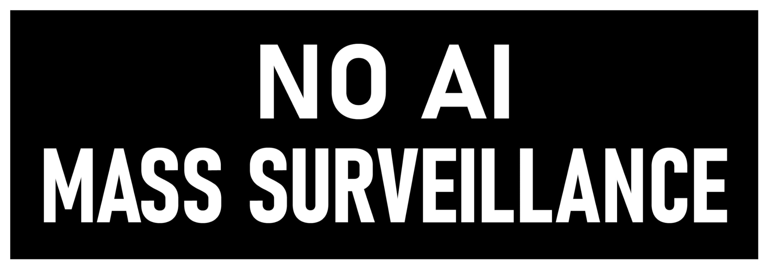 Amazon.com: Anti AI Sticker 3x9 No Artificial Intelligence Mass 