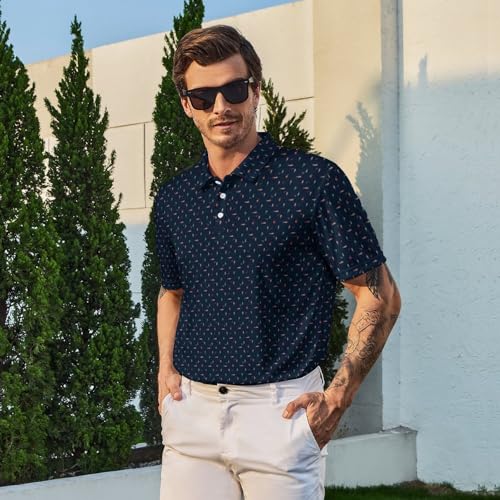 Polos divertidos para hombre, camisetas de golf de manga corta con cuello polo, secado rápido, camisetas de rendimiento para golf, regalos para hombres miniatura 5