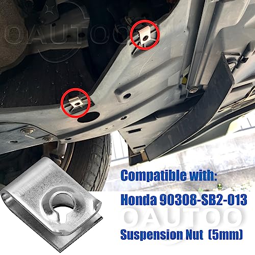 Image of 30pcs Fender Liner & Splash Shield Suspension Nut (5mm) for Honda & Acura 90308-SB2-013, 90308SB2013