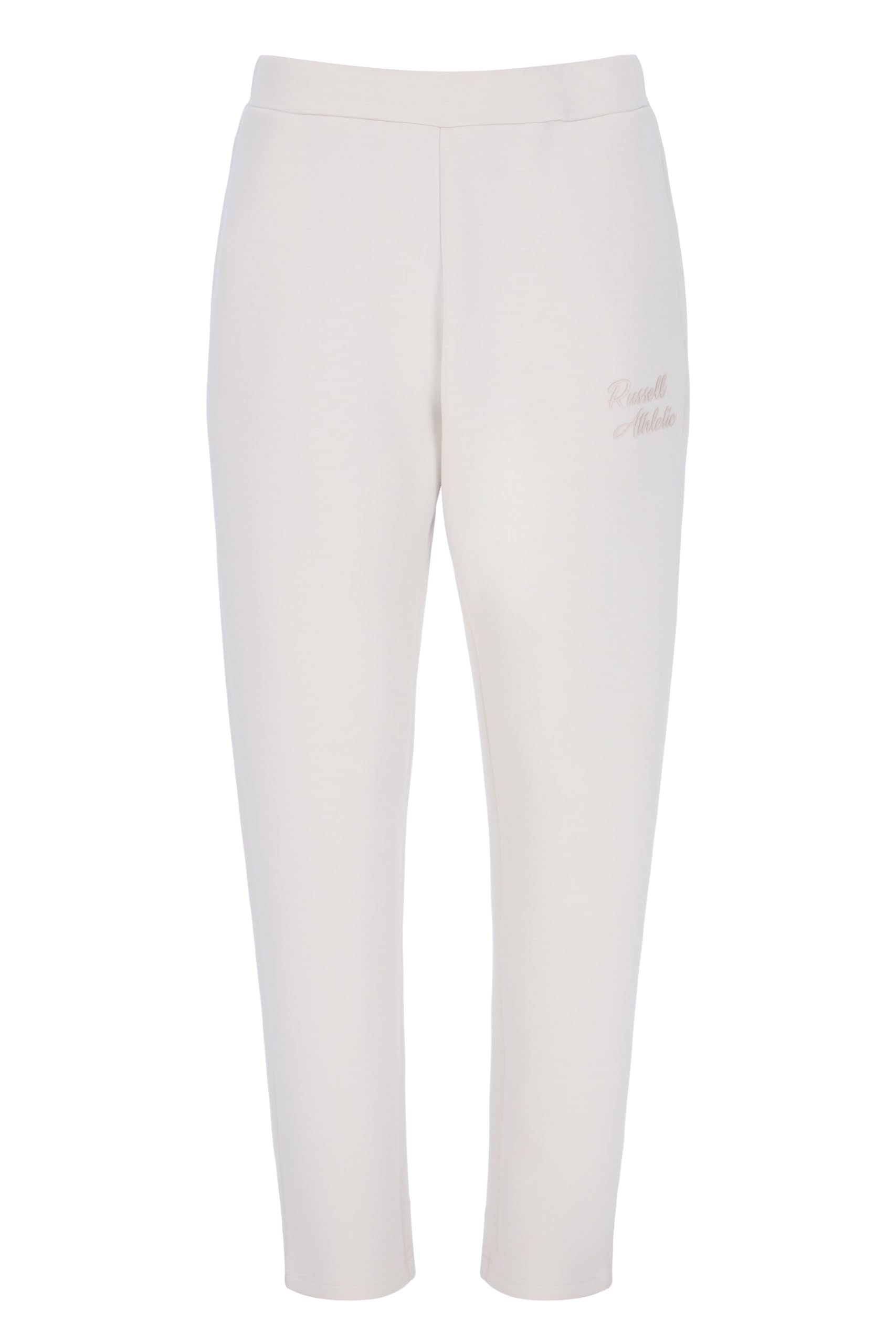 Russell Athletic A31222-W2-526 MACI-Open Leg Skinny Pant Pants Women's Pearl Size XS White Sand