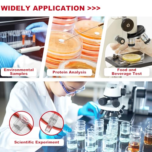 Image of Syringe Filter Hydrophilic PVDF, 13mm 0.22um, Non-Sterile, 100Pcs | Syringe Lab Filter, Hydrophobic PTFE, Non-Sterile Needle Filter, Lab Filtration, Barreled Packed Laboratory School Science