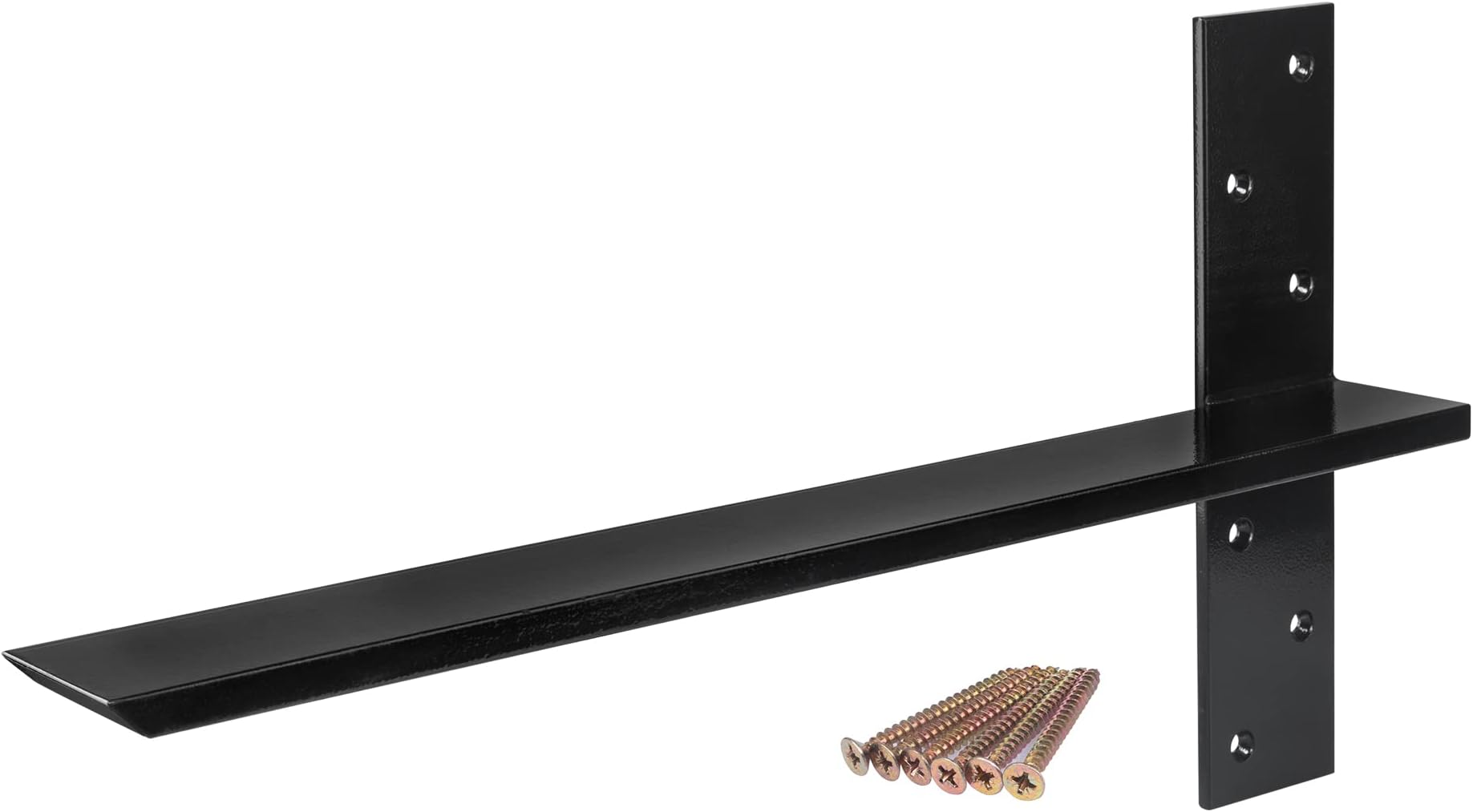 （2-Pack） Free Hanging T Shelf Bracket, Solid Heavy Duty Steel Knee Wall Hidden Granite Countertop Support Floating Bracket Hardware, Universal ,16 Inch , DIY Projects , Screws Included