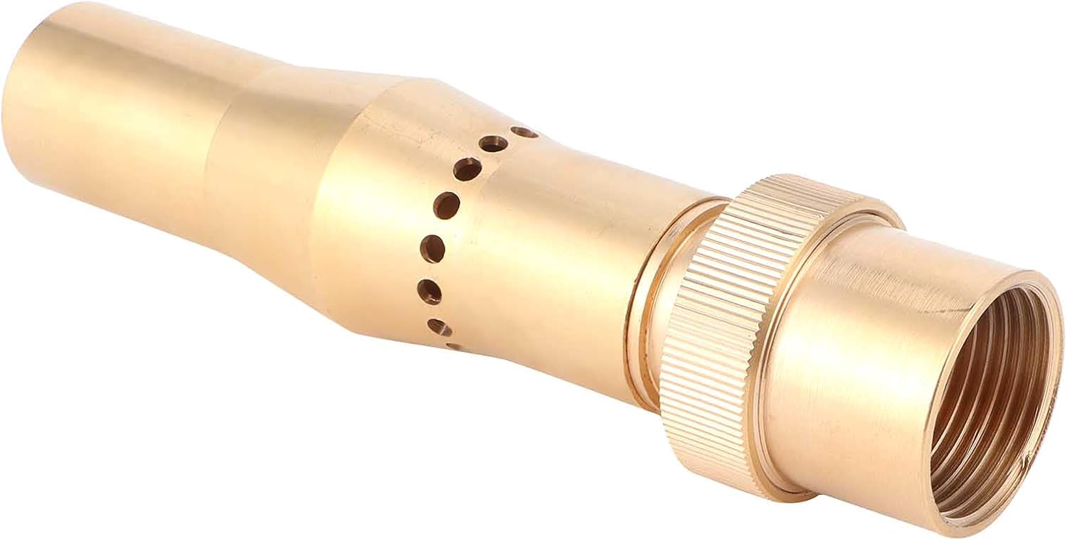 Fountain Nozzle, Brass Bubbling Jet and Sprinkler Head, Multihole Water Sprayer with 1-Inch Female Thread (32mm Internal Teeth) for Garden Pond Water Feature Pump